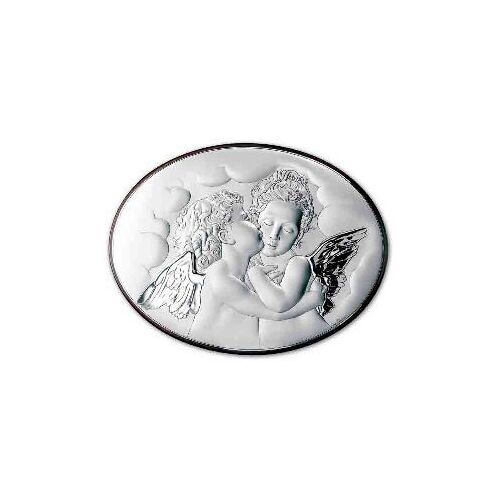 Guardian Angel Oval Sterling Silver Plaque