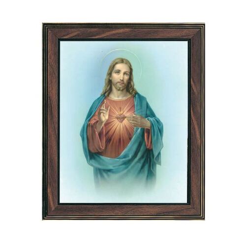 Wood Frame - Sacred Heart Jesus