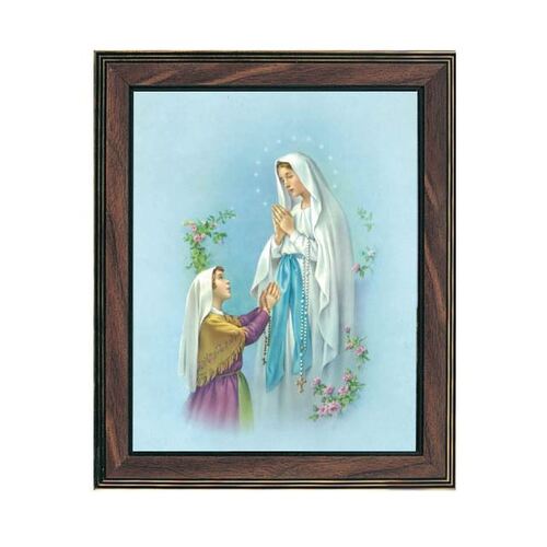 Wood Frame Our Lady Of Lourdes