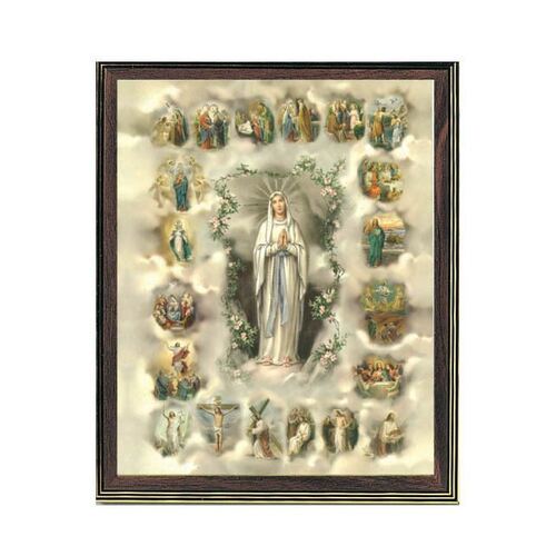 Wood Frame - O.L.Lourdes-Mysteries