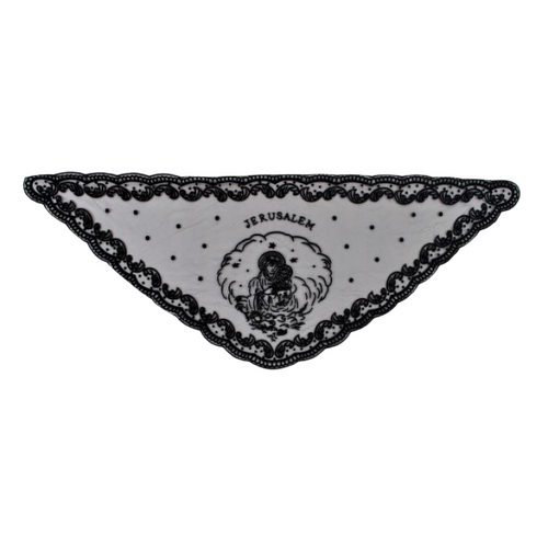 Catholic Mantilla Jesus & Mary - Black