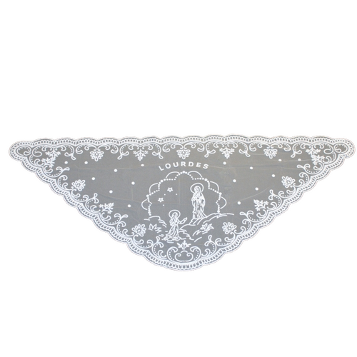 Catholic Mantilla Our Lady Lourdes - White