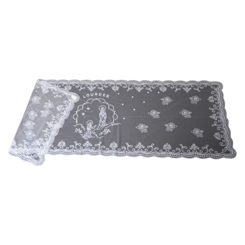 Catholic Mantilla Our Lady Lourdes - White