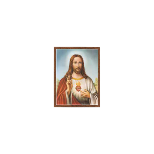 Wood Frame - Sacred Heart Jesus