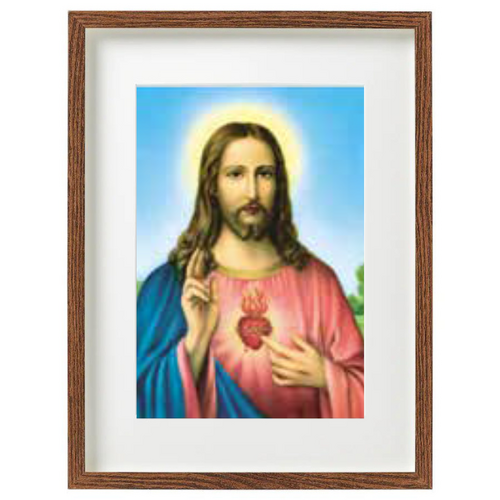 Wood Frame - Sacred Heart of Jesus