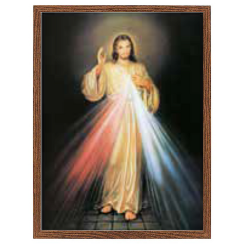 Wood Frame -  Divine Mercy