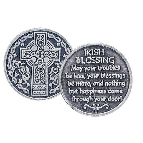 Pocket Token - Irish Blessing Celtic Cross