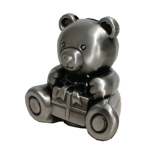 Money Box - Pewter Teddy 