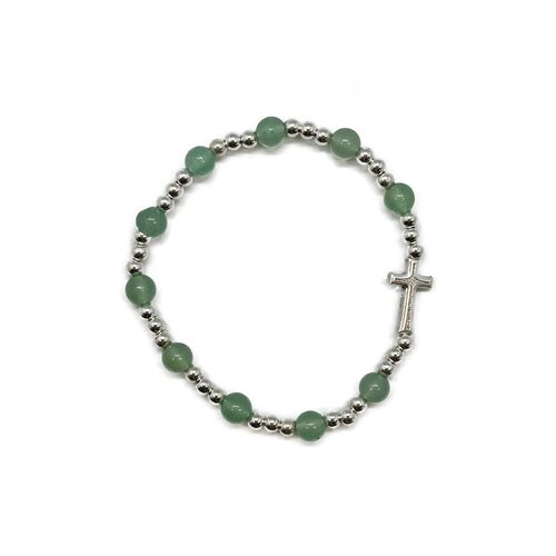 Rosary Bracelet Aventurine in Tulle Bag- 5mm Beads