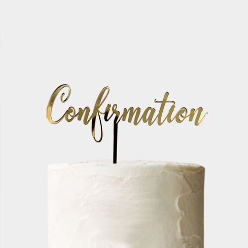 Cake Topper - Confirmation [Finish: Gold Mirror]
