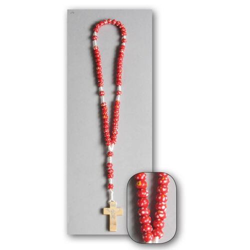Rosary Wood with Nylon Cord Red