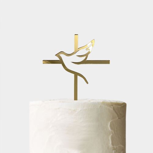 Cake Topper - Holy Spirit [Finish: Gold Mirror]