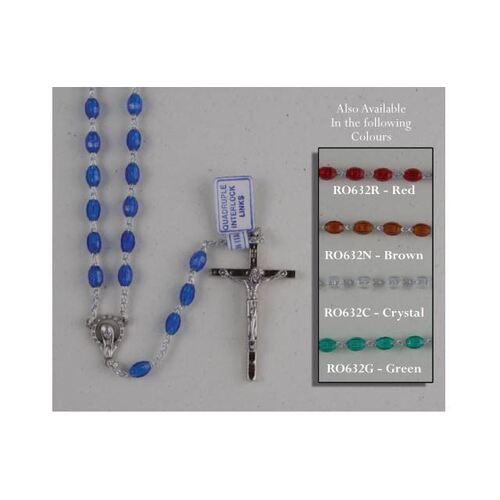 Rosary Plastic Blue - 5mm Beads