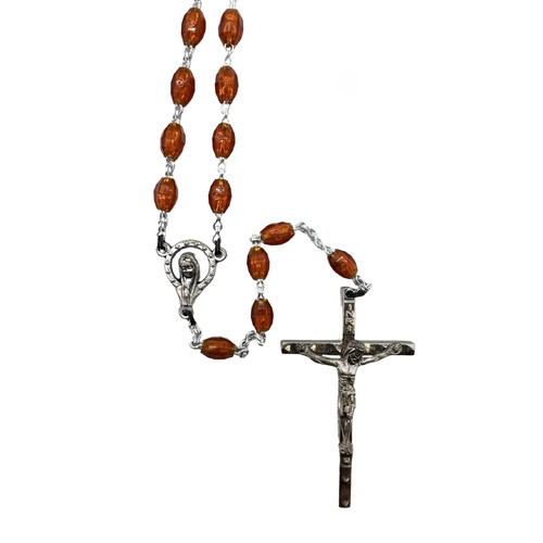 Rosary Plastic Brown - 5mm Beads