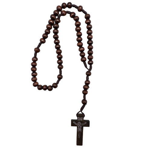 Rosary Wood Corded - Dark