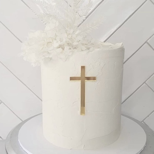 Cake Fropper Cross (100mm) - Silver