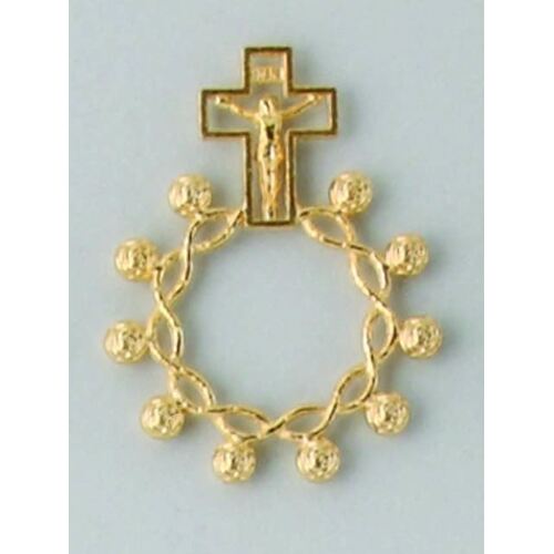 Rosary Ring Metal Gold