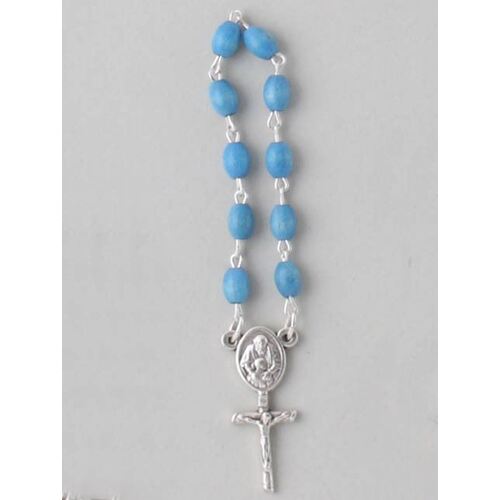 Rosary Ring Wooden Jubilee Blue - 5mm Beads