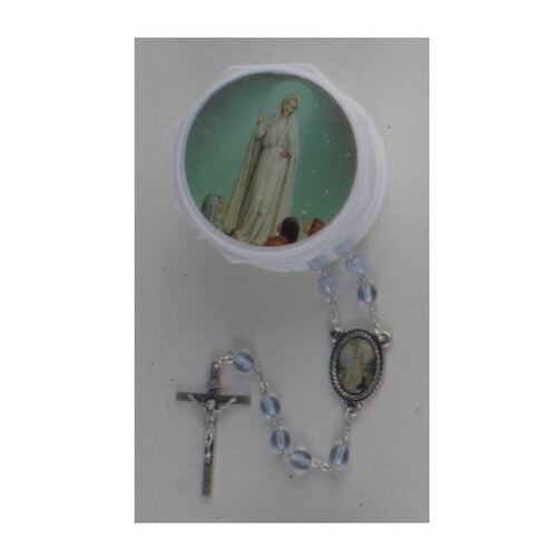 Rosary Glass Boxed Fatima - 7mm Beads