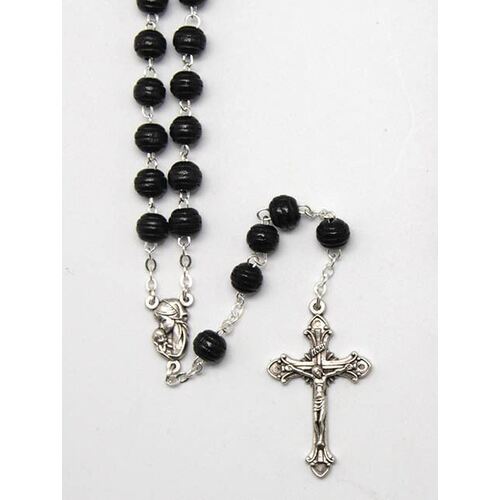 Rosary Wooden Black Carpino - 6mm Beads