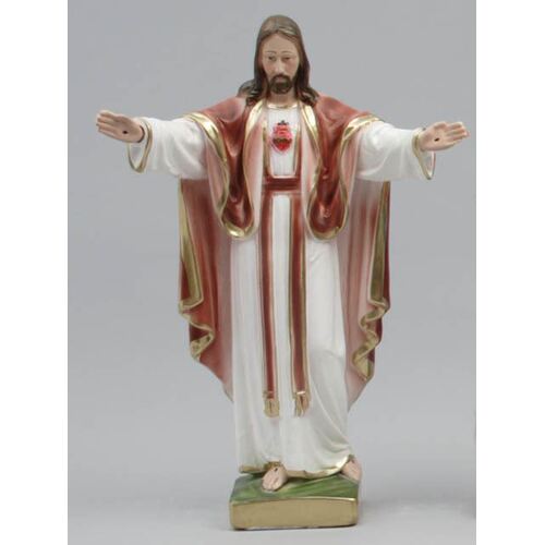 Statue Plaster Sacred Heart Jesus Montemarte (30cm)
