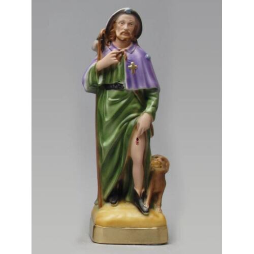 Statue Plaster Saint Rocco (30cm)
