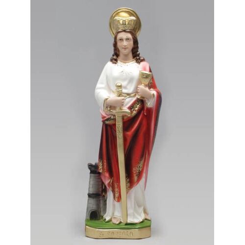 Statue Plaster Saint Barbara (30cm)