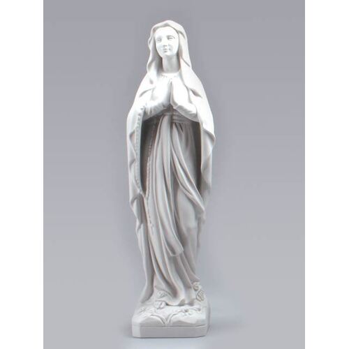 Marble Statue- Lourdes White Finish 52cm