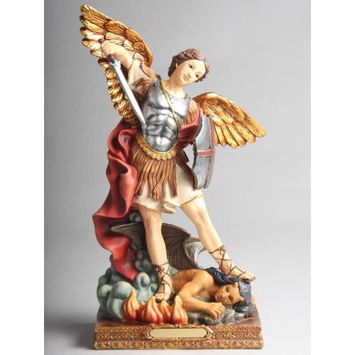 Statue 30cm Resin - St Michael