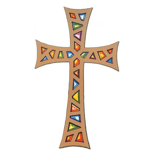 Transfer Jewel Cross (210mm) - Water