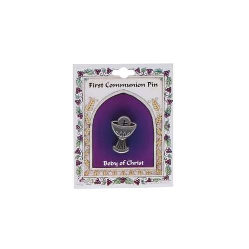 Metal Chalice First Communion Pin