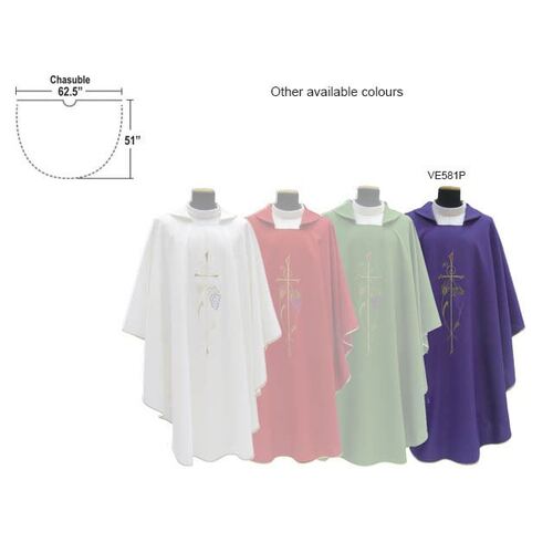 Chasuble & Stole Purple - Grapes & Cross