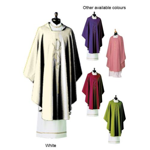 Chasuble Polyester White Khiro