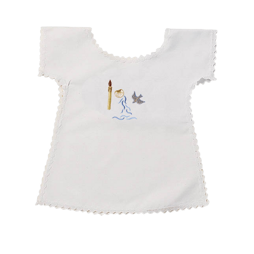 Baptismal Bib - Candle/Dove/Shell