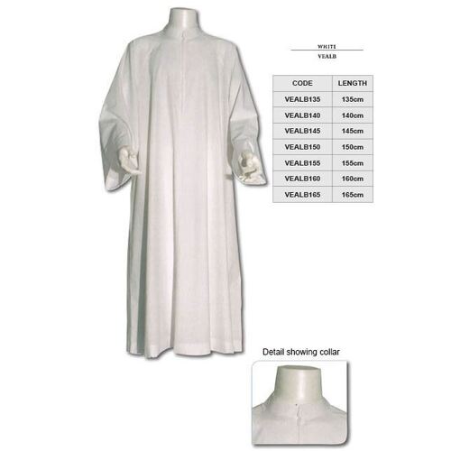 Alb Plain Collar Polyester - Size 150 cm