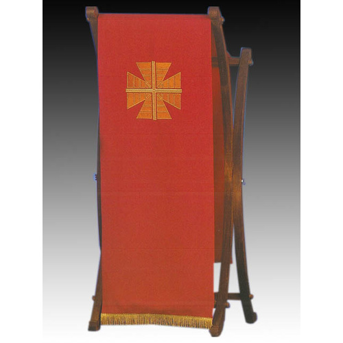 Lectern Cover Polyester Cross Red