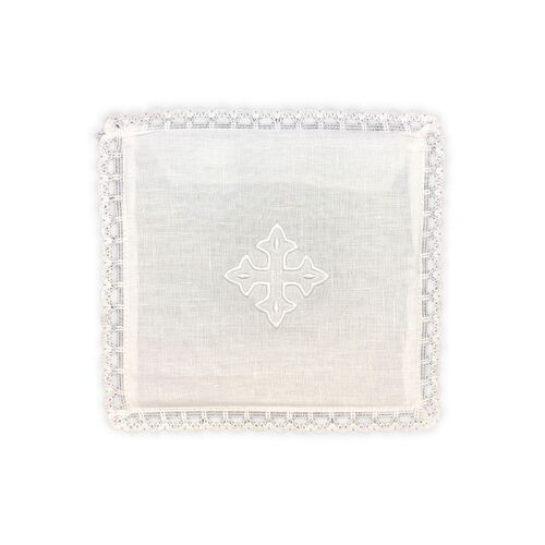 Pall Linen Covered With Embroidery Cross 19.5cm
