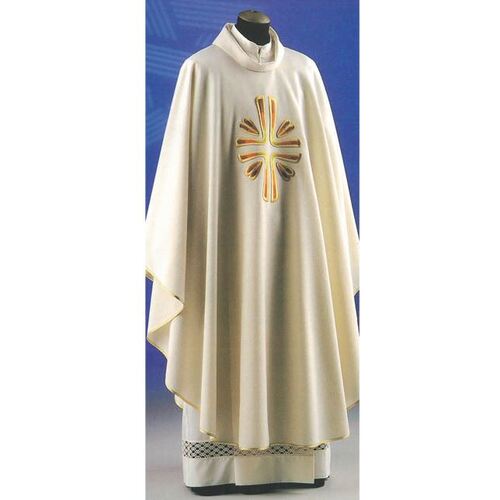 Chasuble Wool with Gold Trim White